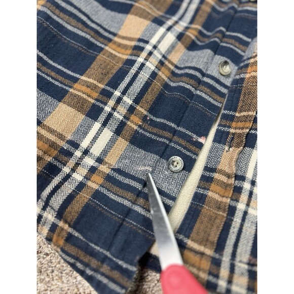 Legendary White Tails Fleece Lined Flannel Shacket Soft Warm Shirt Men M Pockets - Picture 12 of 14